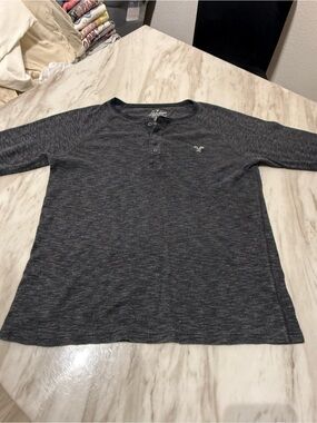 American Eagle Outfitters Heritage Thermal Henley Gray Large